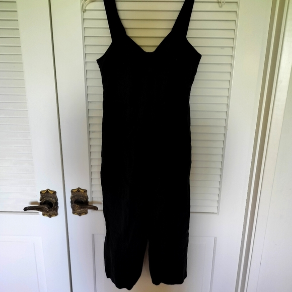 Ann Taylor Pants - Ann Taylor Factory Petites Black Linen Sleeveless Romper Size 4P
